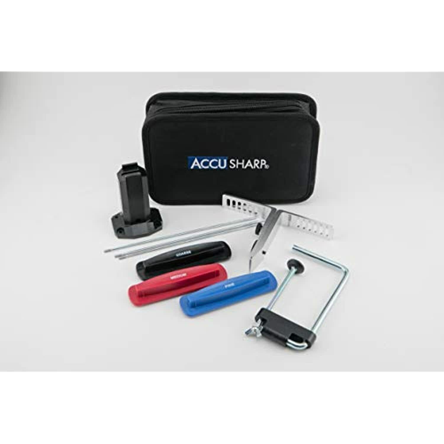 AccuSharp Precision Tool/Blade/Knife Sharpening Kit w/3 stones & Six Angle Guide
