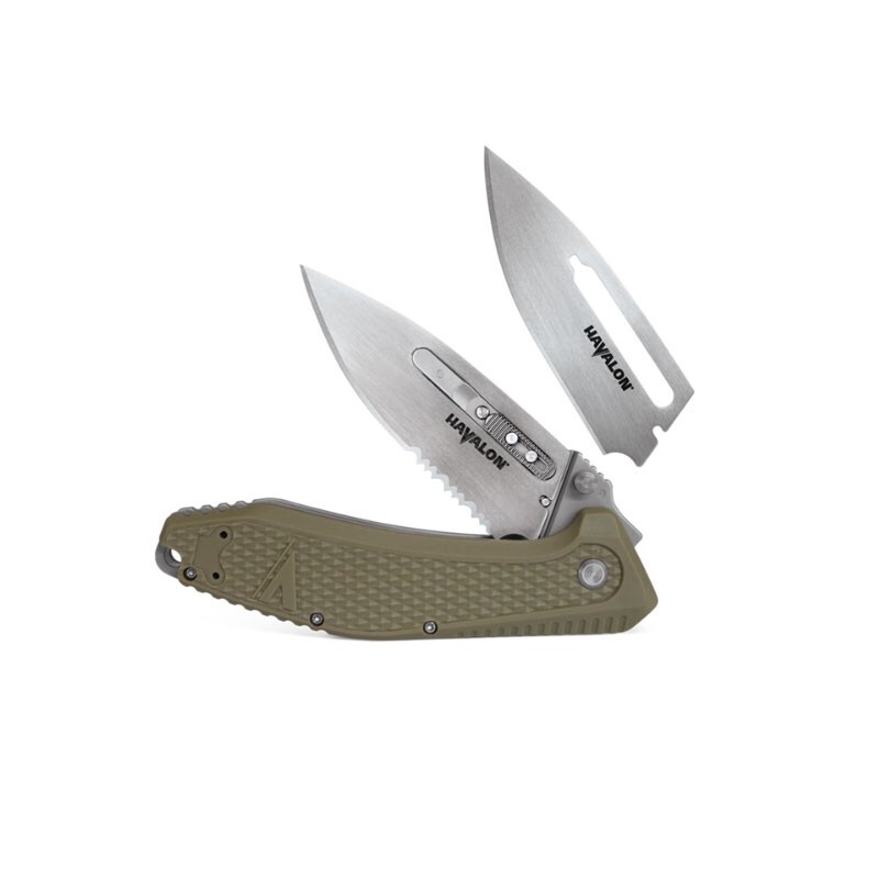 Havalon Redi EDC Folding Knife with Exchangeable Blades – Green