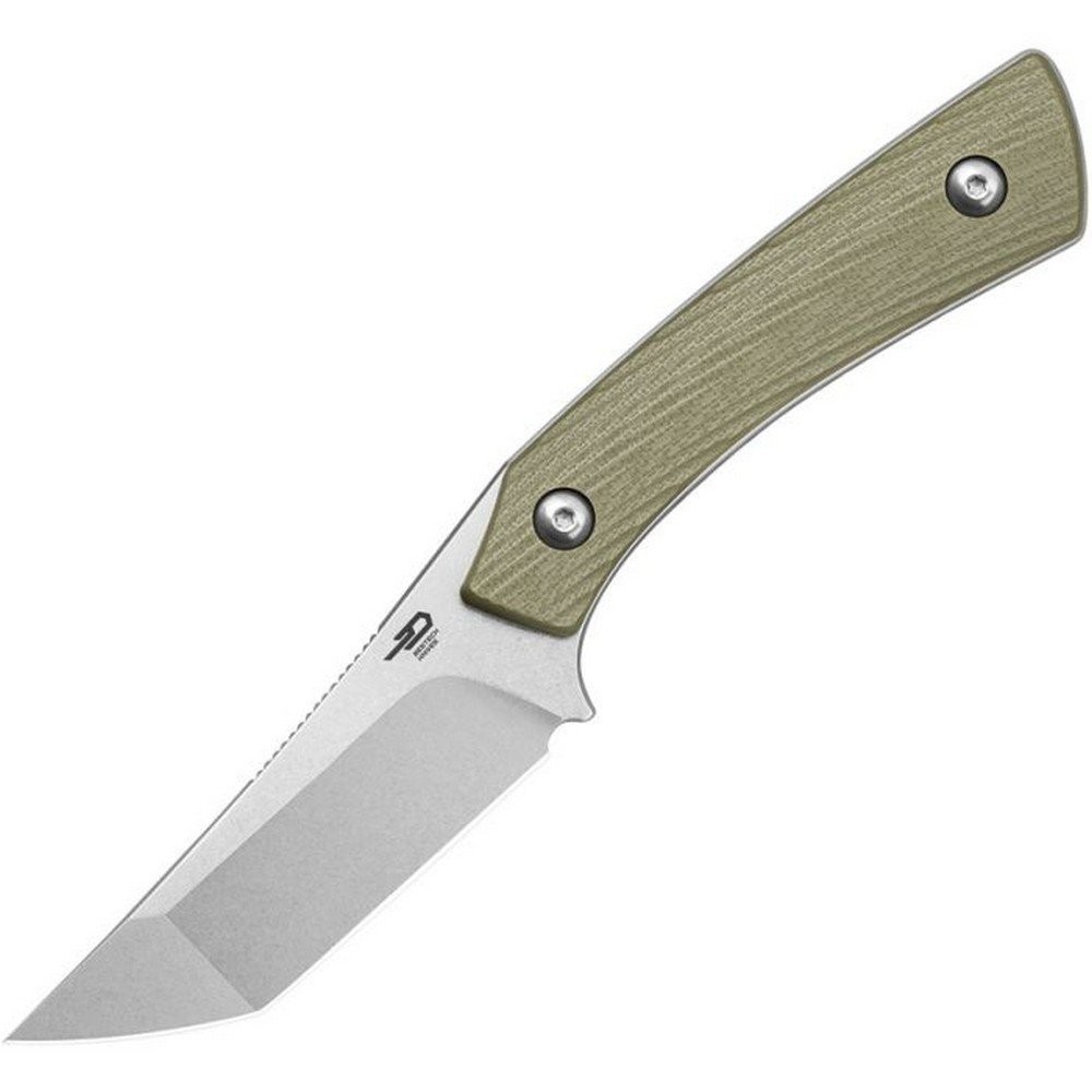 Bestech STEP Fixed Knife D2 Tool Steel Tanto Blade Green G10 Handle – BFK06B