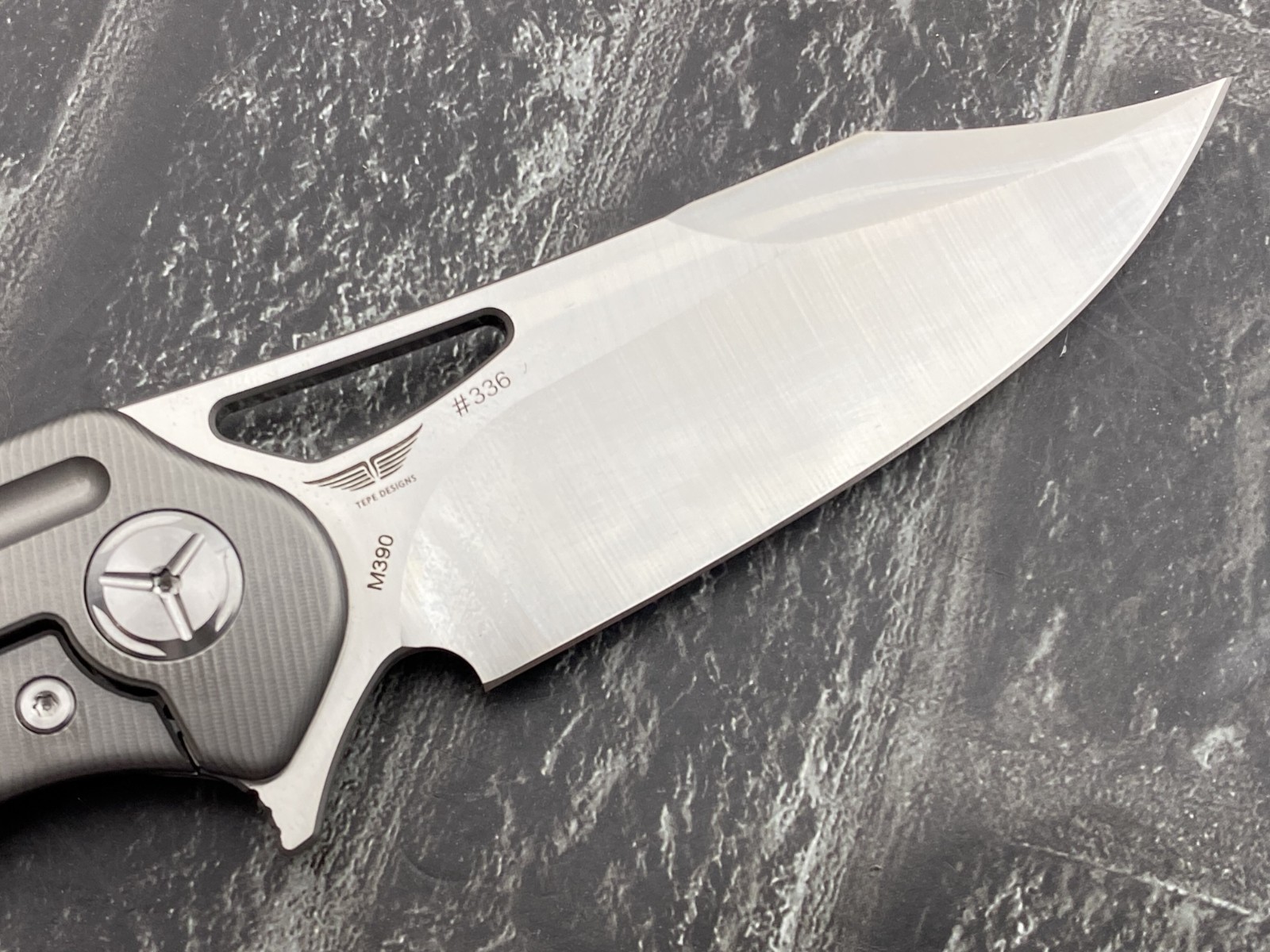 TwoSun TS261-M390 Folding knife M390 Titanium Handle Tepe Designs Pocket Knife