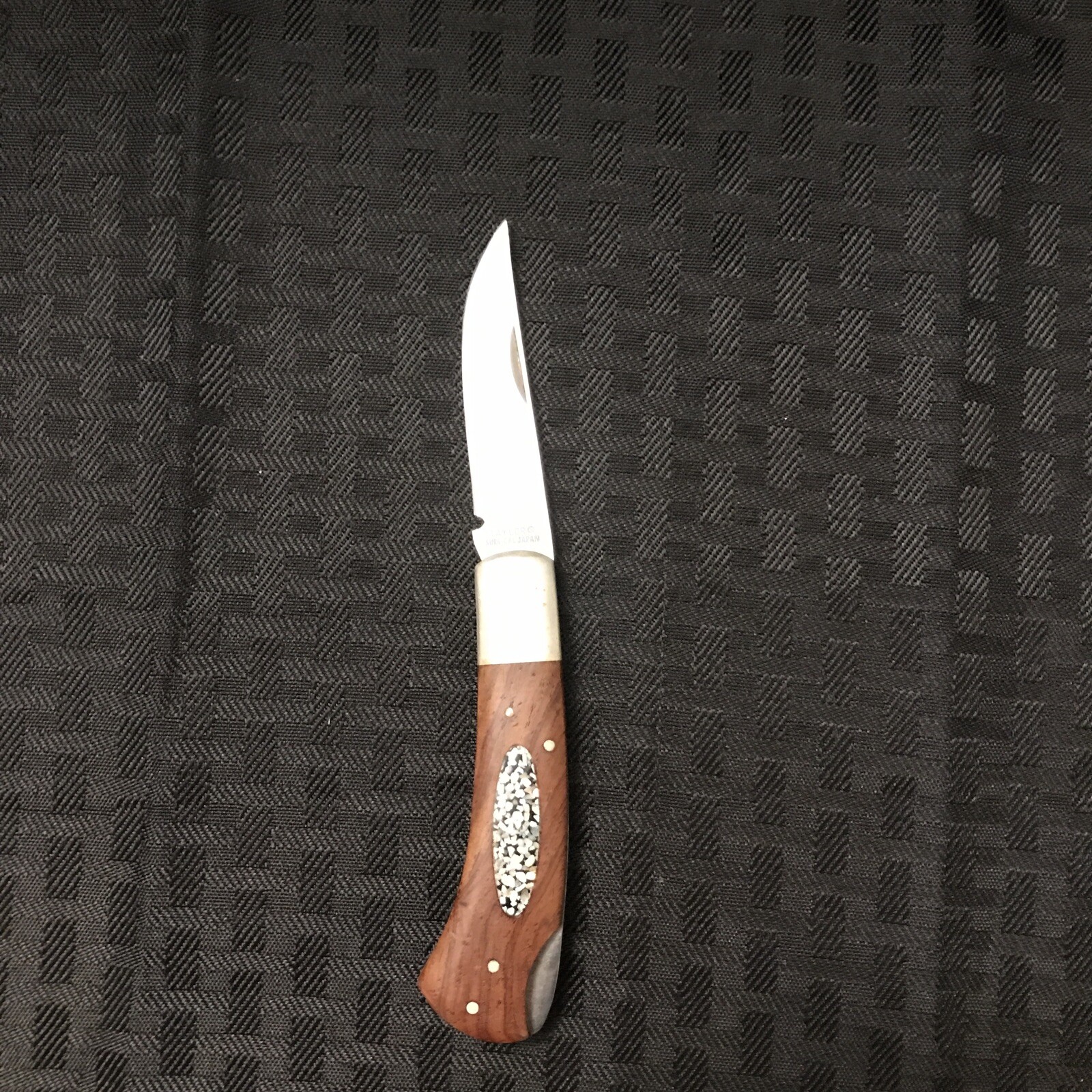 Taylor Surgical Japan Fixed Blade Knife Wood Handle Abalone inlay