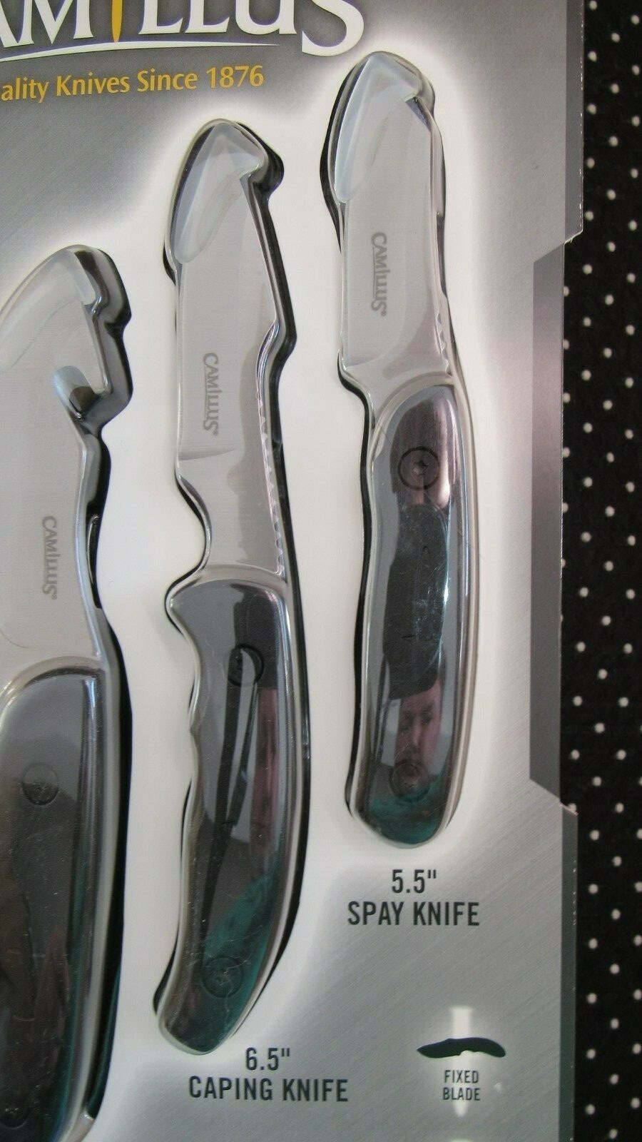 Camillus Knife GAME CLEANING SKINNER GUT HOOK CAPING SET OF 4 FIXED KNIVES 19422
