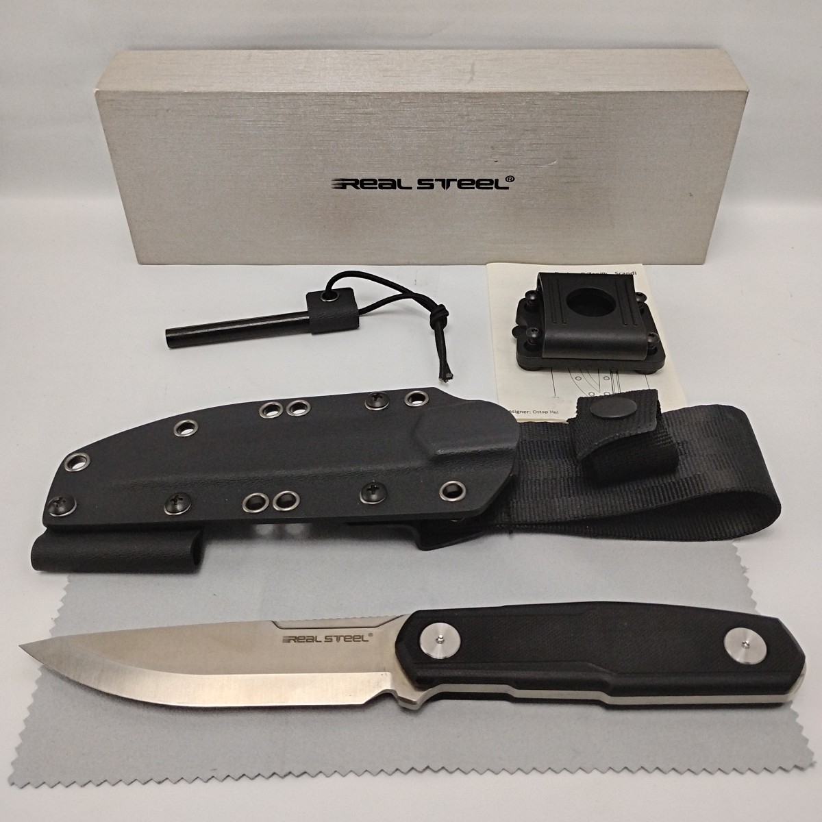 Real Steel Bushcraft Zenith Fixed Blade Knife With Sheath