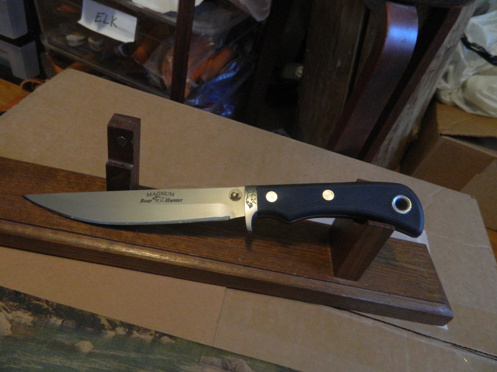 KNIVES OF ALASKA 11 1/2″ MAGNUM BOAR HUNTER 824FG D2 TOOL ST. SURE GRIP HANDLE
