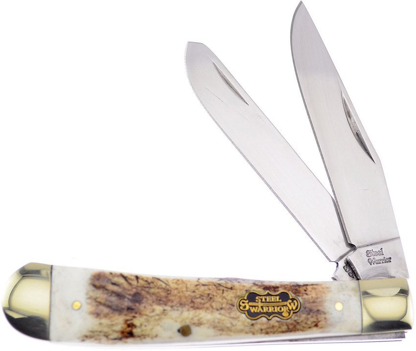 Frost Cutlery Trapper Pocket Knife Stainless Steel Blades Deer Stag – SW-108DS