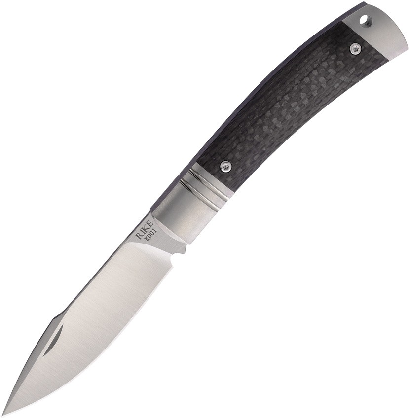 Rike Knife Slip Joint RKKD01BLKCF 3″ M390 Folding Knife