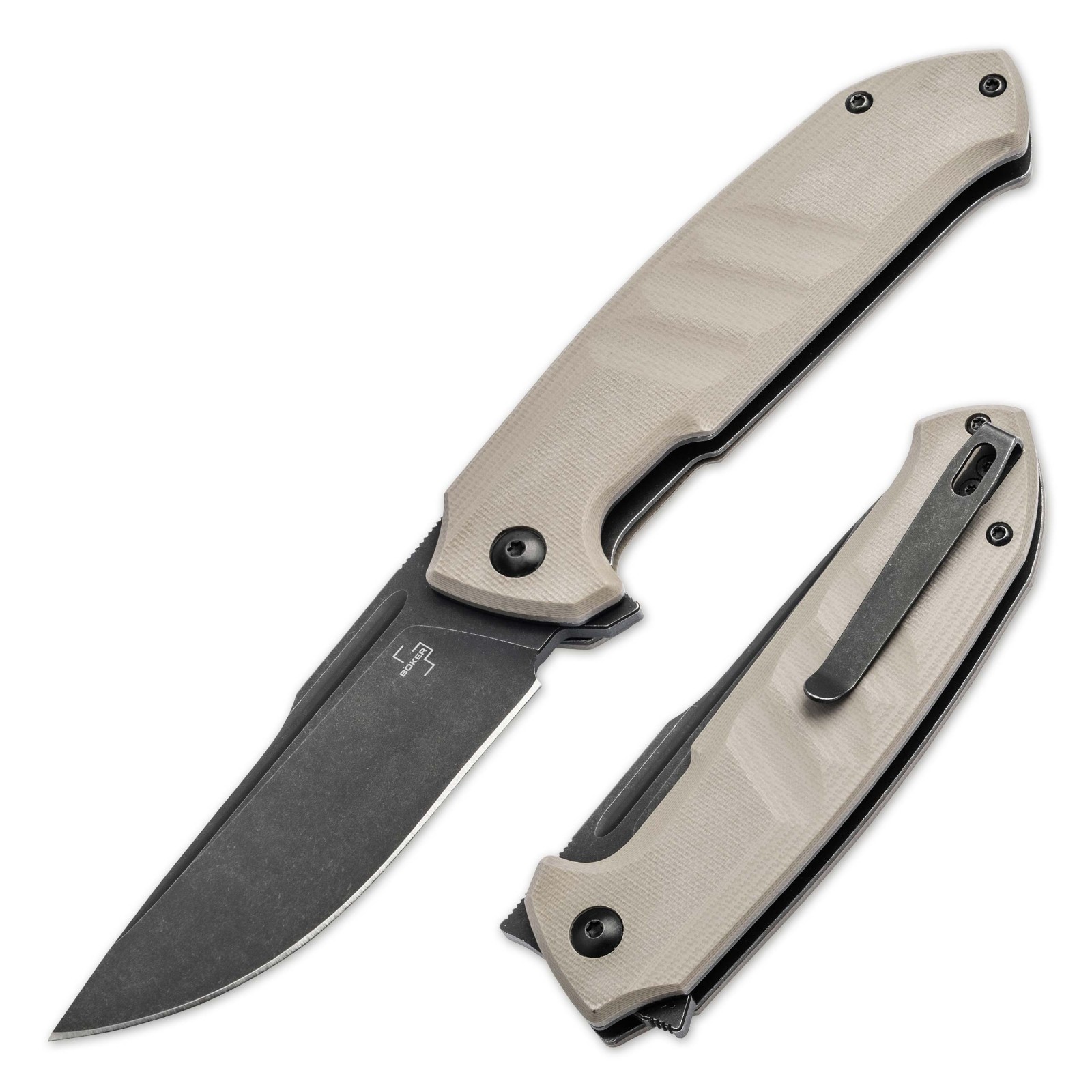 BOKER PLUS® Barchan Pocket Knife Tactical 3.94″ Blade 440B G10 Coyote – 01BP0039