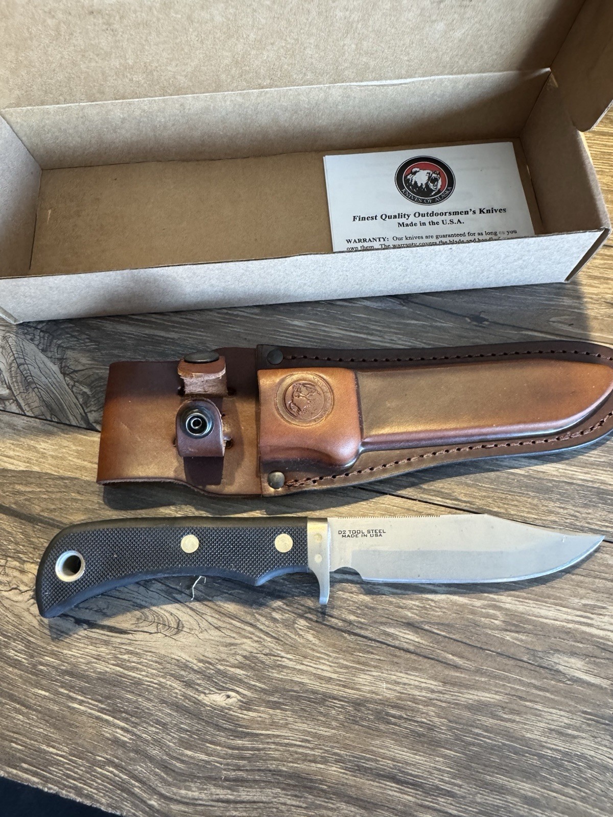 KNIVES OF ALASKA 9 1/2″ MAGNUM WOLVERINE D2 TOOL STEEL SURE GRIP HANDLE 158FG