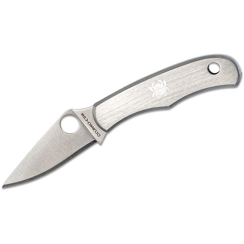 Spyderco C133P Bug Folding Knife 1.27″ 3Cr13 Plain Edge Blade, Stainless Steel