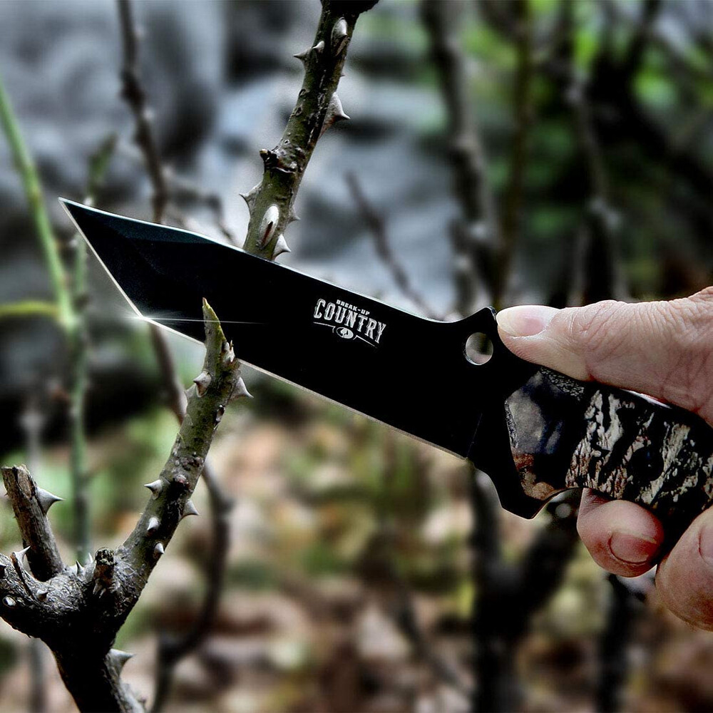 MOSSY OAK Fixed Blade Outdoor Hunting Knife Set,2 Pcs Full Tang Handle Sheath