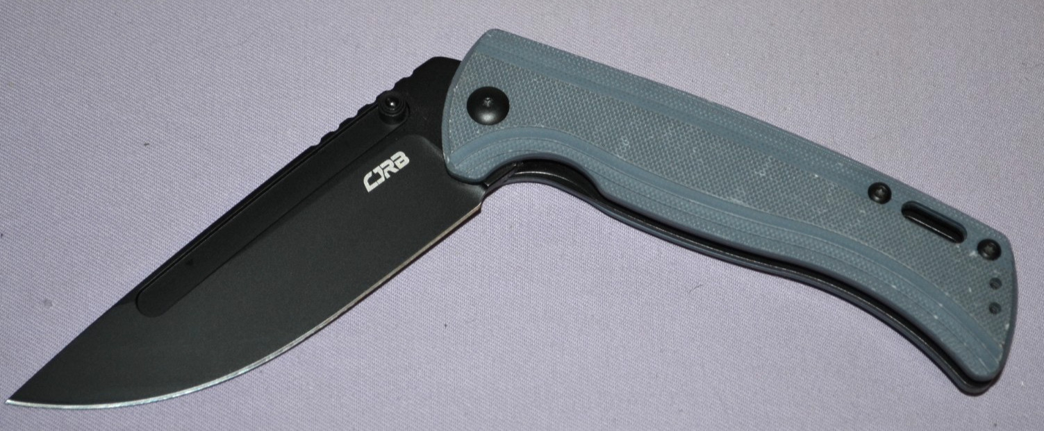 CJRB Resource AR-RPM9 Liner-Lock Flat Blade G10 Blue Handle Folding Knife–Great