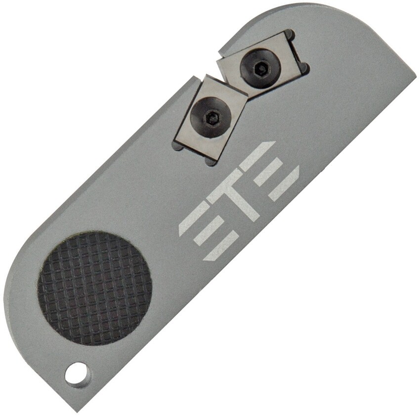 ETE Compact Combat Sharpener Gray Aluminum And TPR Contruction Handle S5005