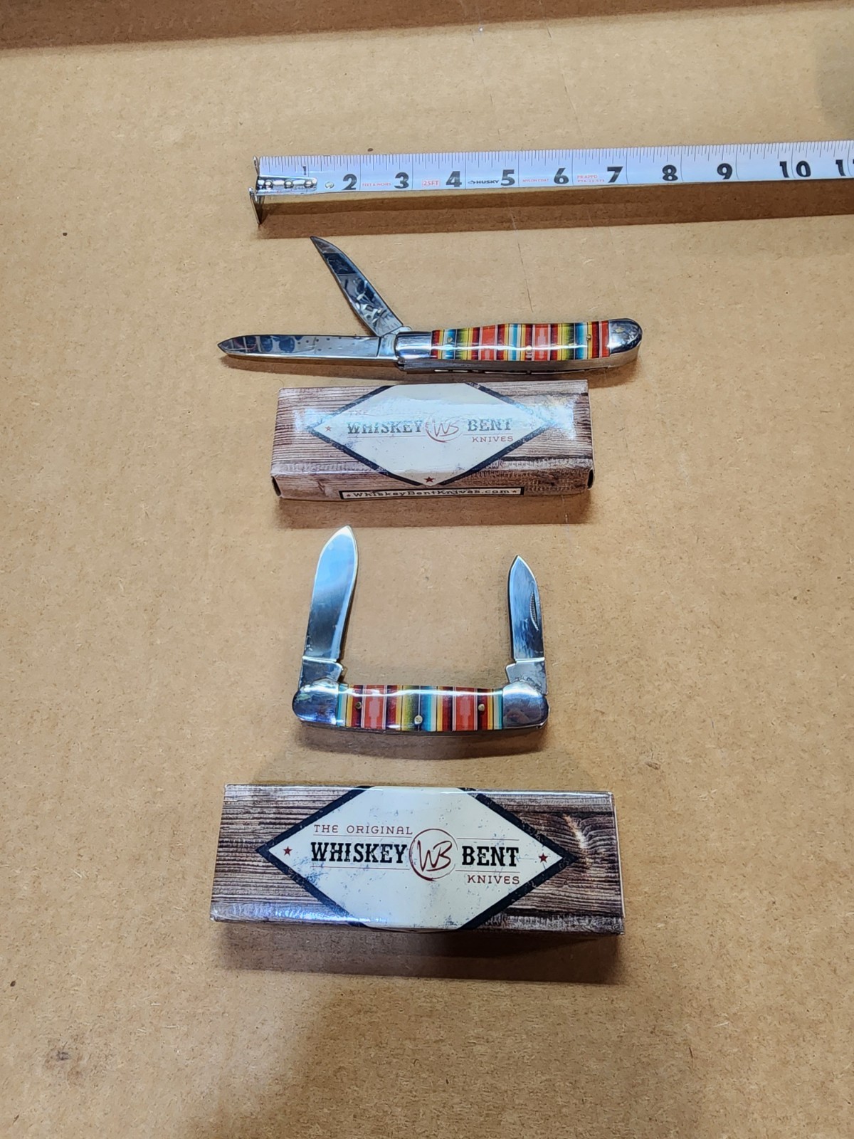 NEW ! 2 Whiskey Bent Serape Sunrise Double Blade Canoe Pocket Knife WB12-03 lot