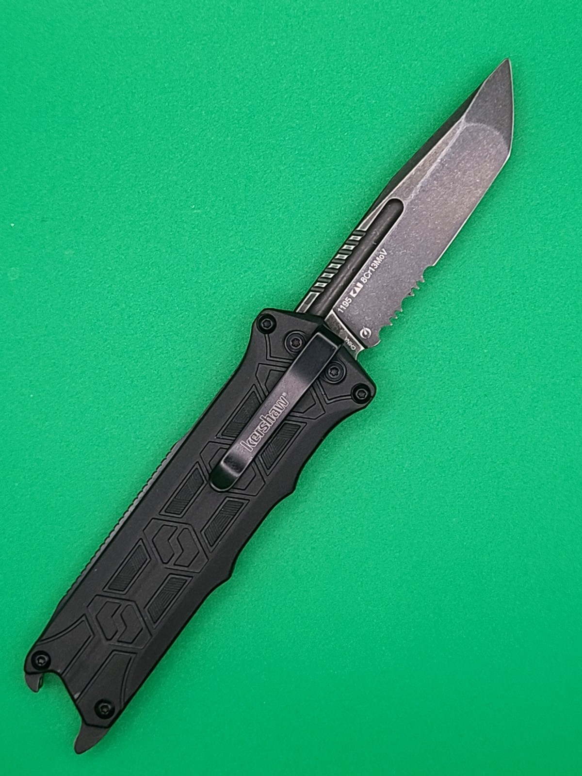 Kershaw Interstellar 1195 Pocket Knife 2.7″ 8Cr13MoV Tanto Partially Serrated