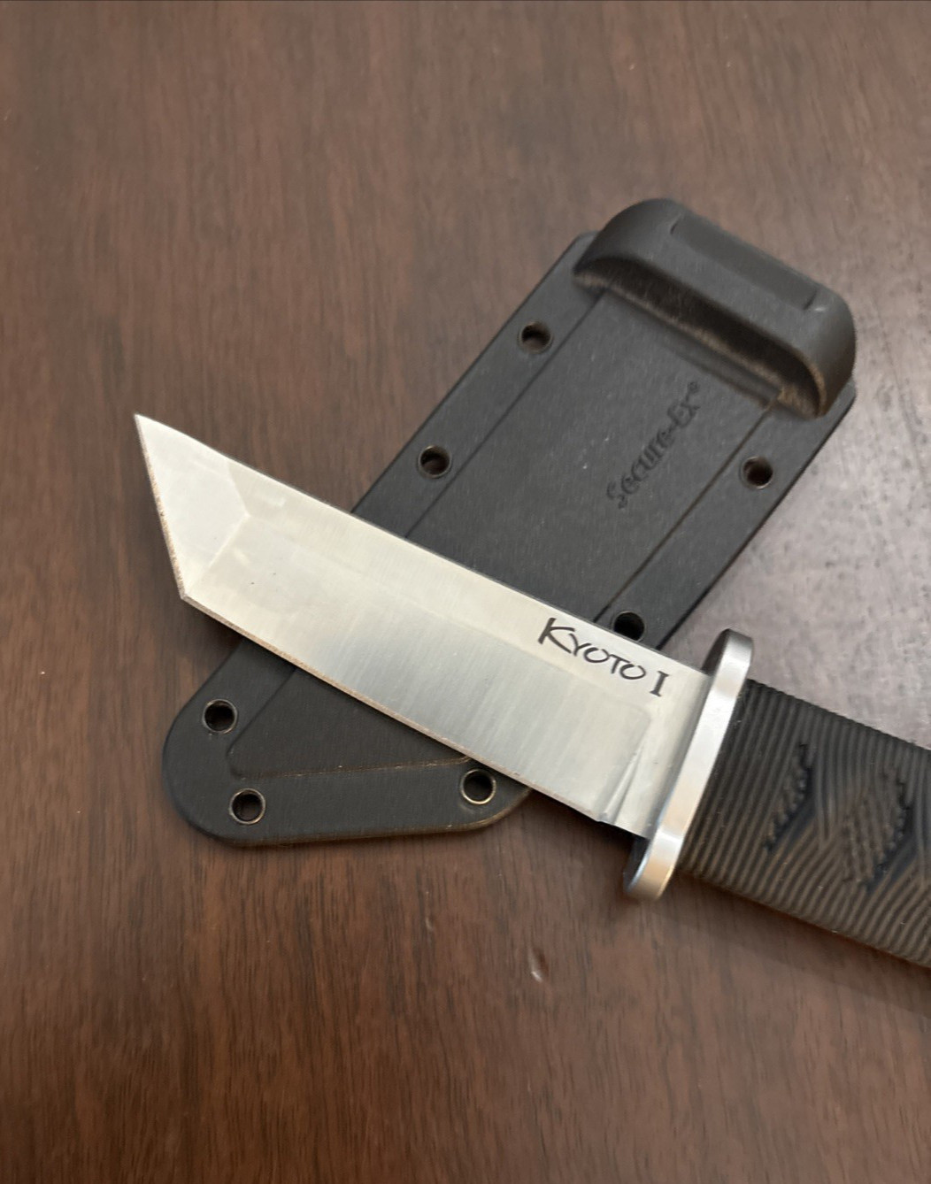 Cold Steel Kyoto I Black Kray-Ex 8Cr13MoV Trailing Point Fixed Blade Knife