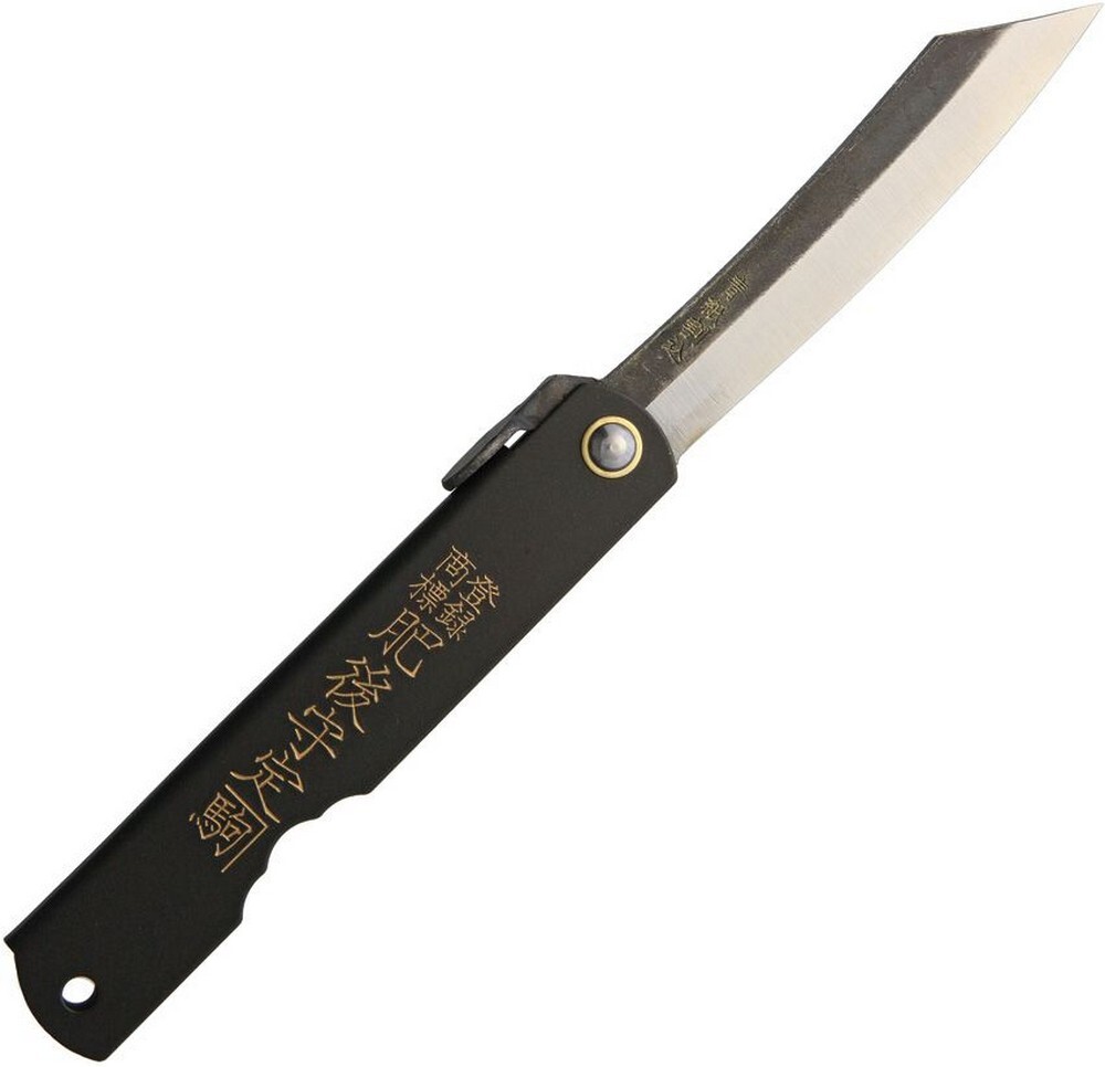 Higonokami Matte Iron Blue Paper Steel Folding Knife – NO.-C-B-BLK-FINISH