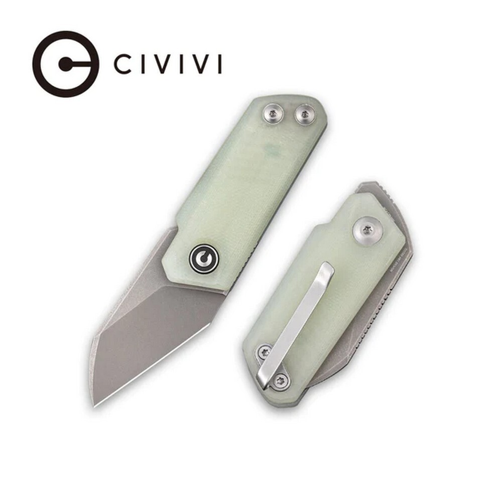 Civivi Ki-V Jade Folding Knife w/ Black Nylon Storage Case – C2108A