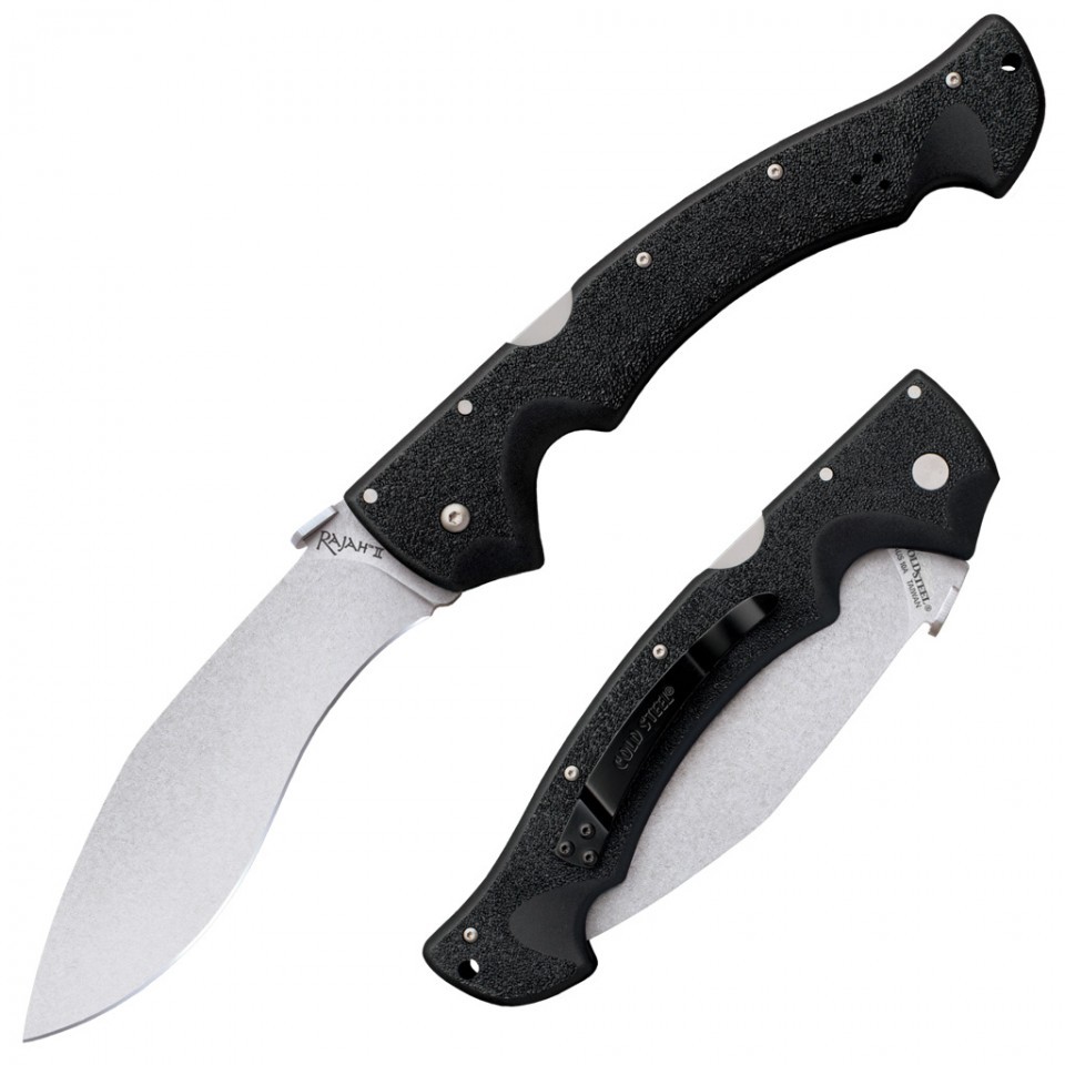 Cold Steel Rajah II Japanese AUS 10A Stone Wash Finish Griv-Ex Handle 62JL *NEW*