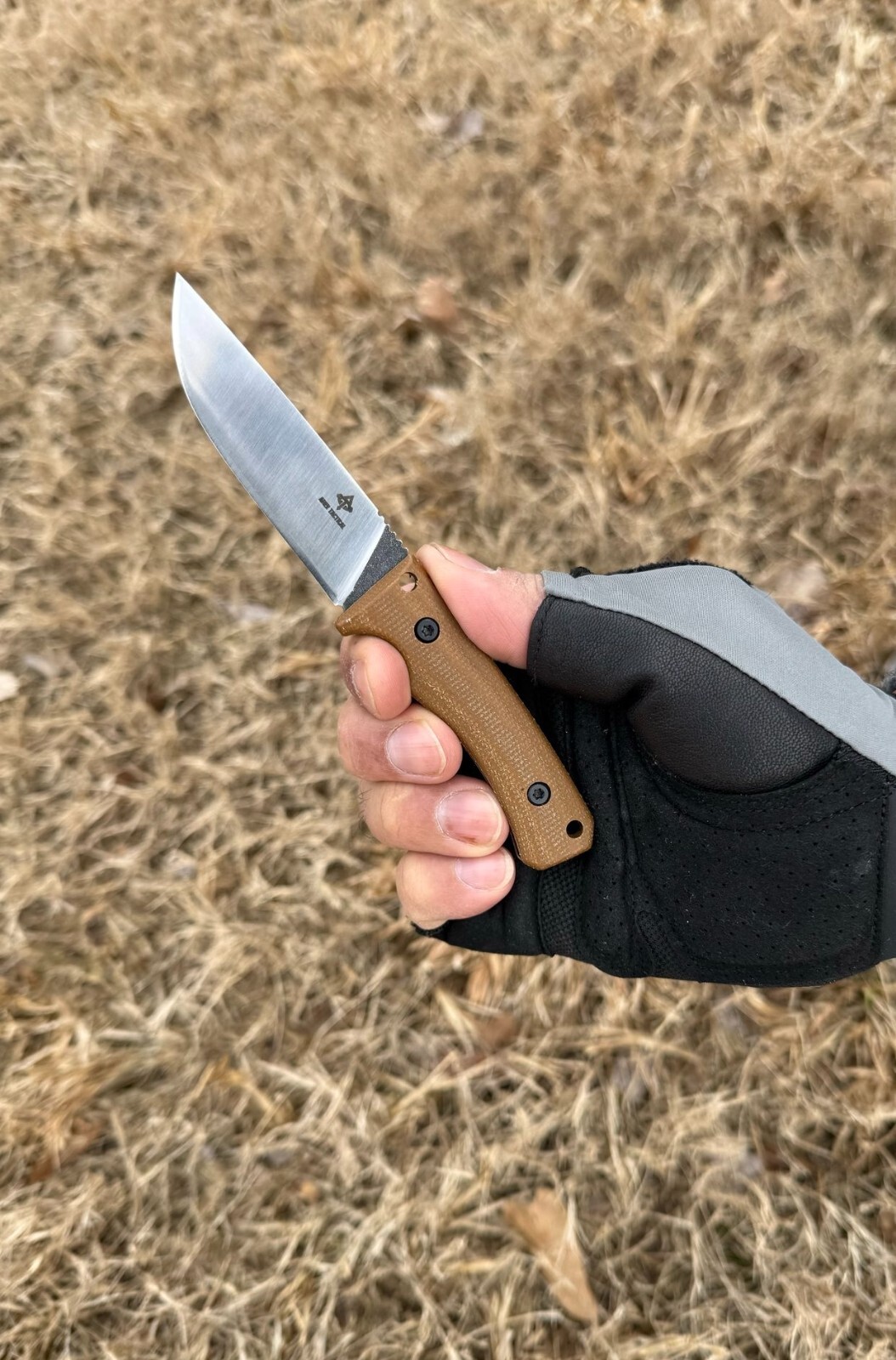 AMER Tactical B-04 Fixed Blade, 3D Micarta Scales, Full Tang, EDC, Neck Knife