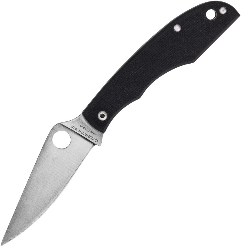 Spyderco Grasshopper Slip Joint Black 2.25″ 12C27 Stainless G10 Folding Knife