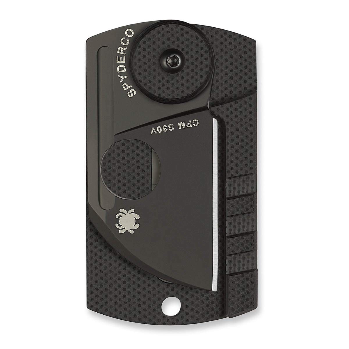 Spyderco Dog Tag Non-Locking Knife 1.23 Cpm S30V Steel Blade And Durable Black