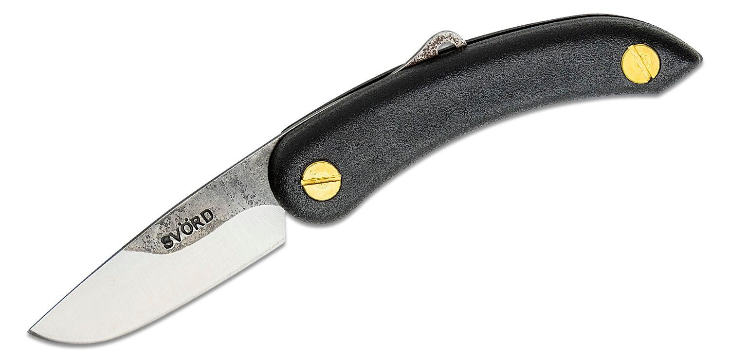 Svord Peasant 2.5 Mini Folding Knife, Black Handle, 2.5″ Carbon Steel Blade