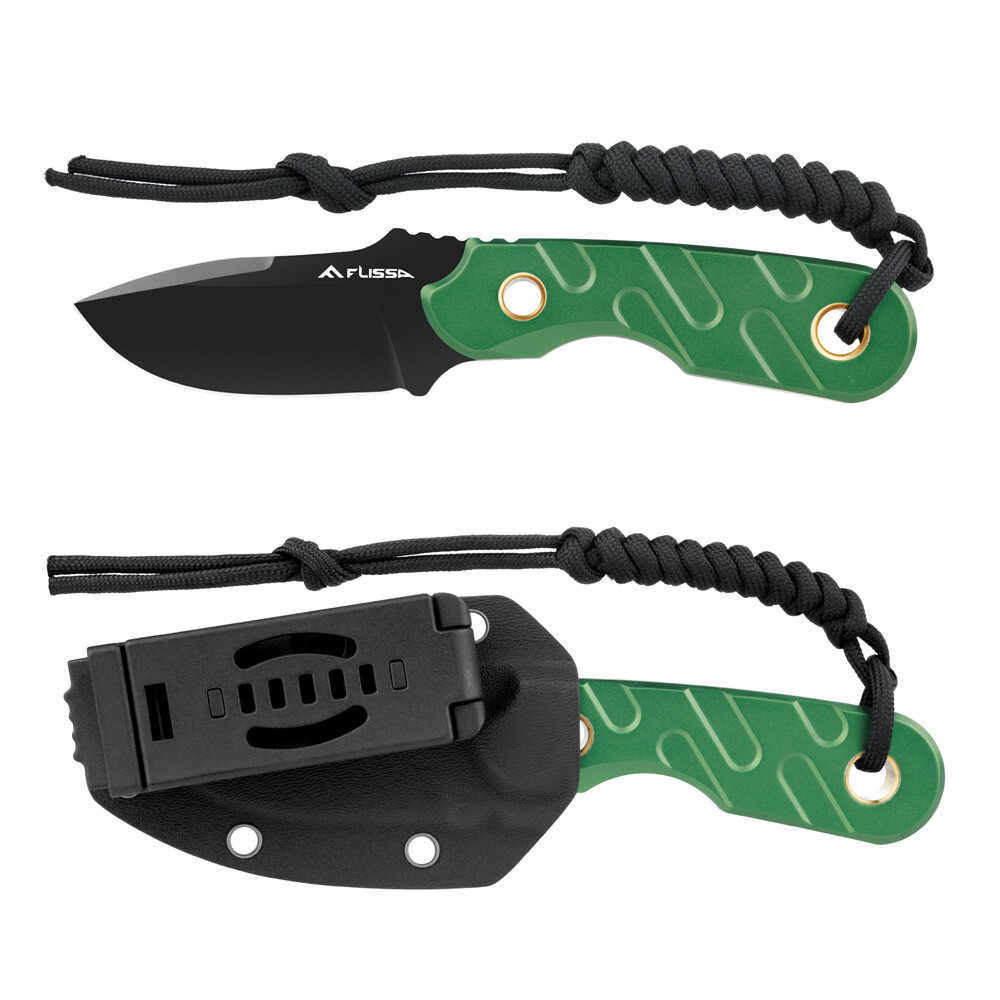 FLISSA 7Inch Fixed Blade Knife Full Tang Hunting Knife Tactical Knife G10 Handle