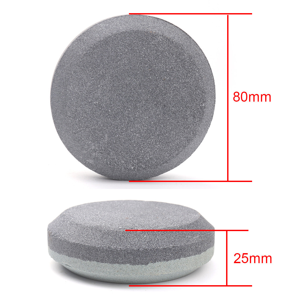2 Grit Round Sharpening Stone Puck Hand Tool Bushcraft Axe Blade Edge Sharpener