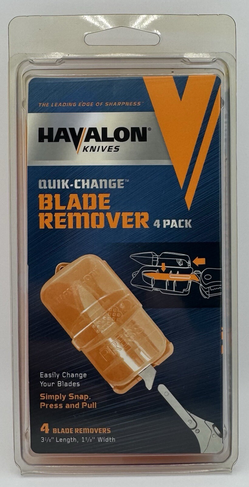 Havalon 3.125″ Overall Blade Remover 4-Pack Orange-BRAND NEW