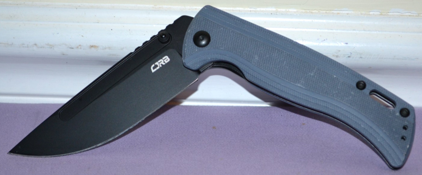 CJRB Resource AR-RPM9 Liner-Lock Flat Blade G10 Blue Handle Folding Knife–Great