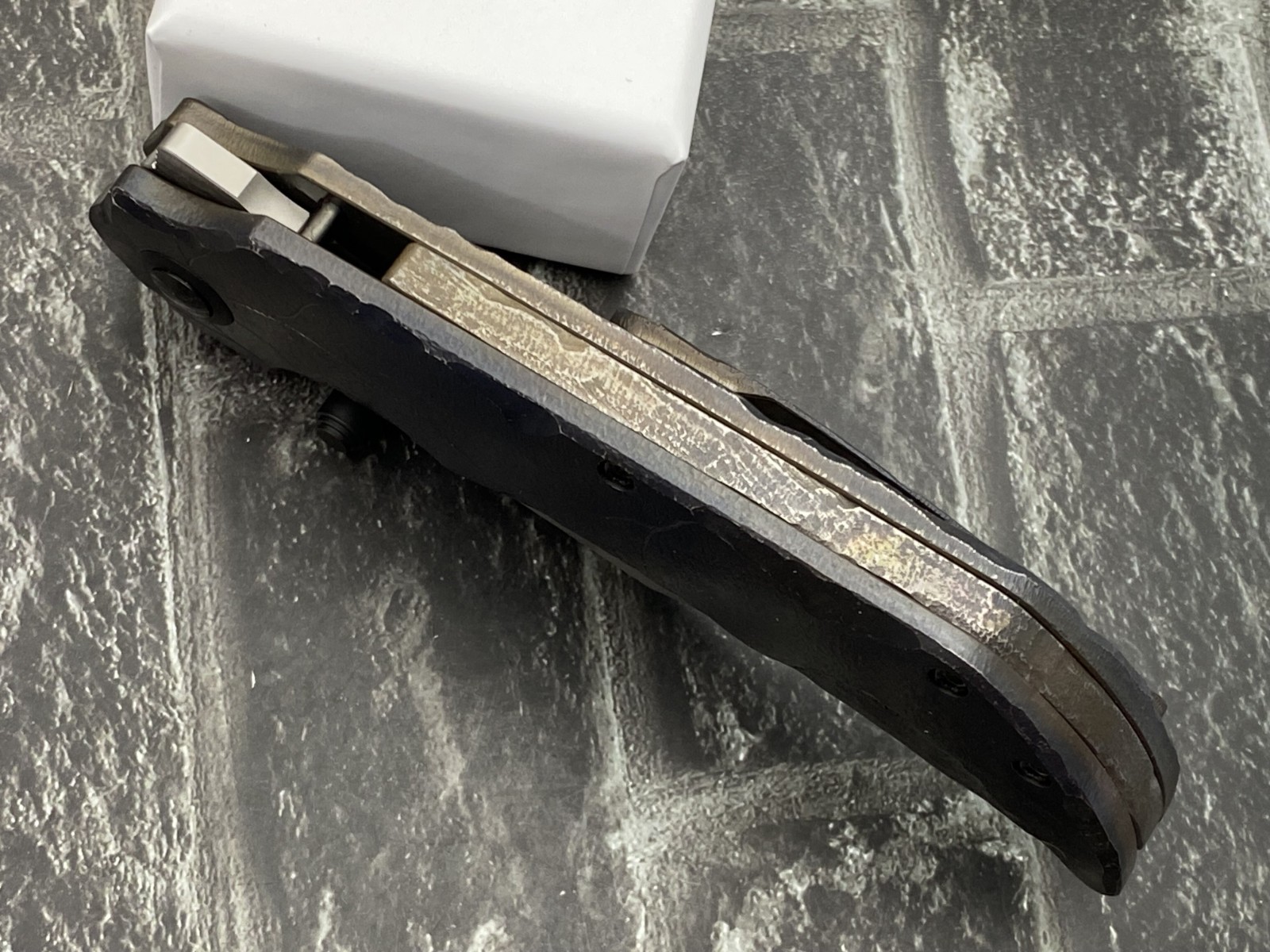 BabyO-M390-Engrave-TI Folding Knife M390 Blade Titanium Handle Pocket Knife