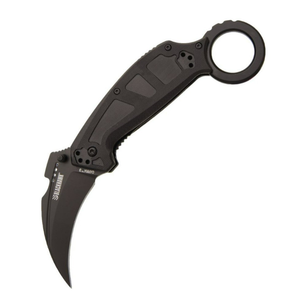 Bear & Son Cutlery 7.5 Inch Blackhawk Garra III Black Karambit Sideliner