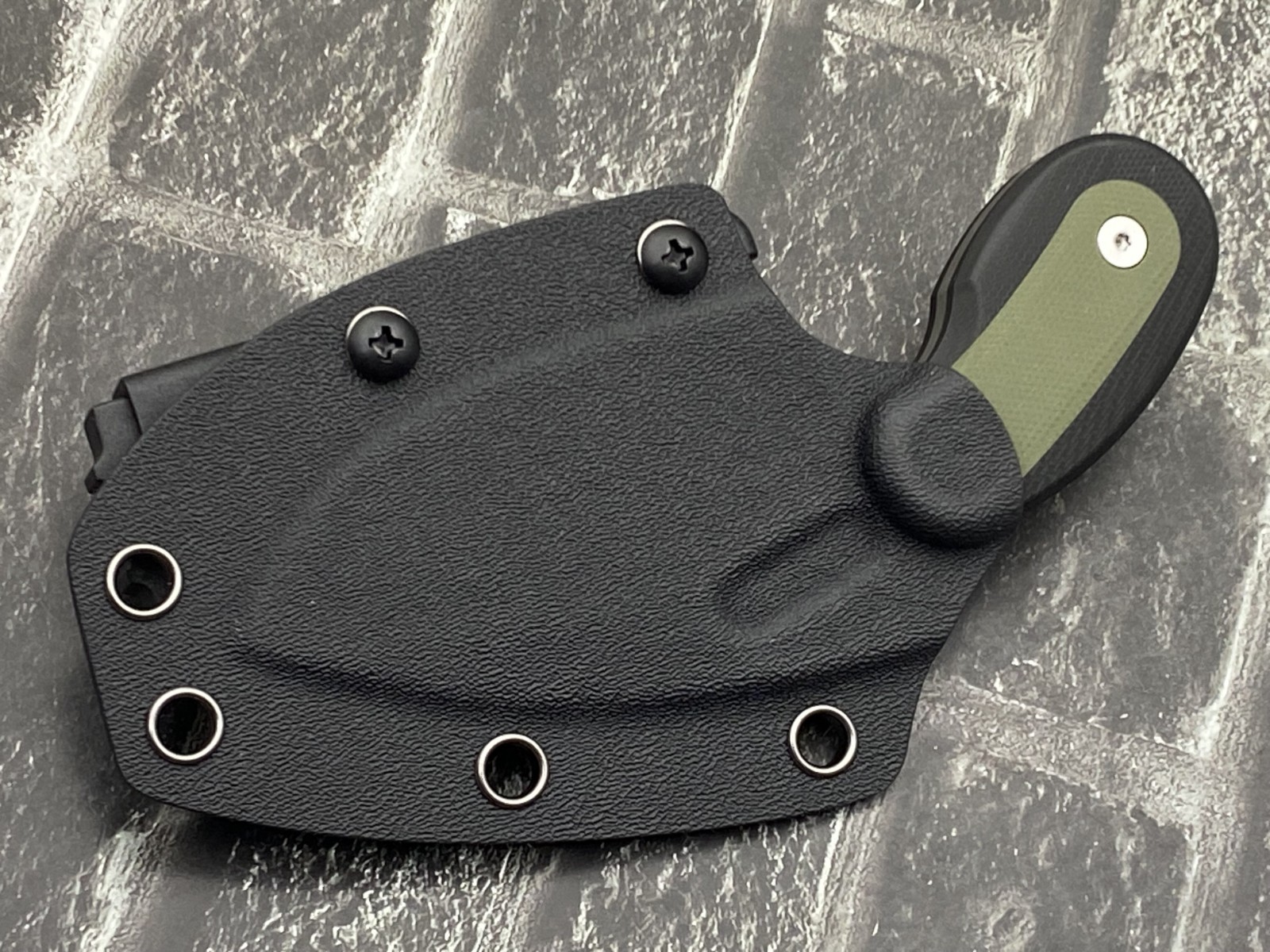 TwoSun TS545-D2-SW EDC D2 Blade G10 Handle Fixed Blade Kydex Belt Sheath Knife