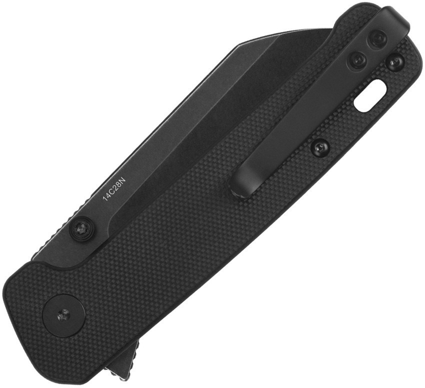 QSP Knife Penguin QS130BL-A2 3″ 14C28N Black G10 Folding Knife
