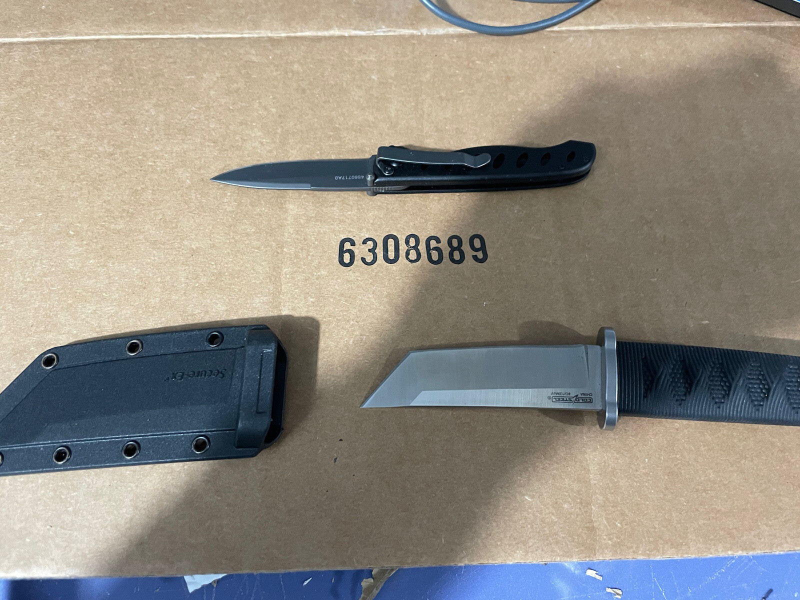 Cold Steel Kyoto I Black Kray-Ex 8Cr13MoV Tanto Knife AND Gerber Evo Mini
