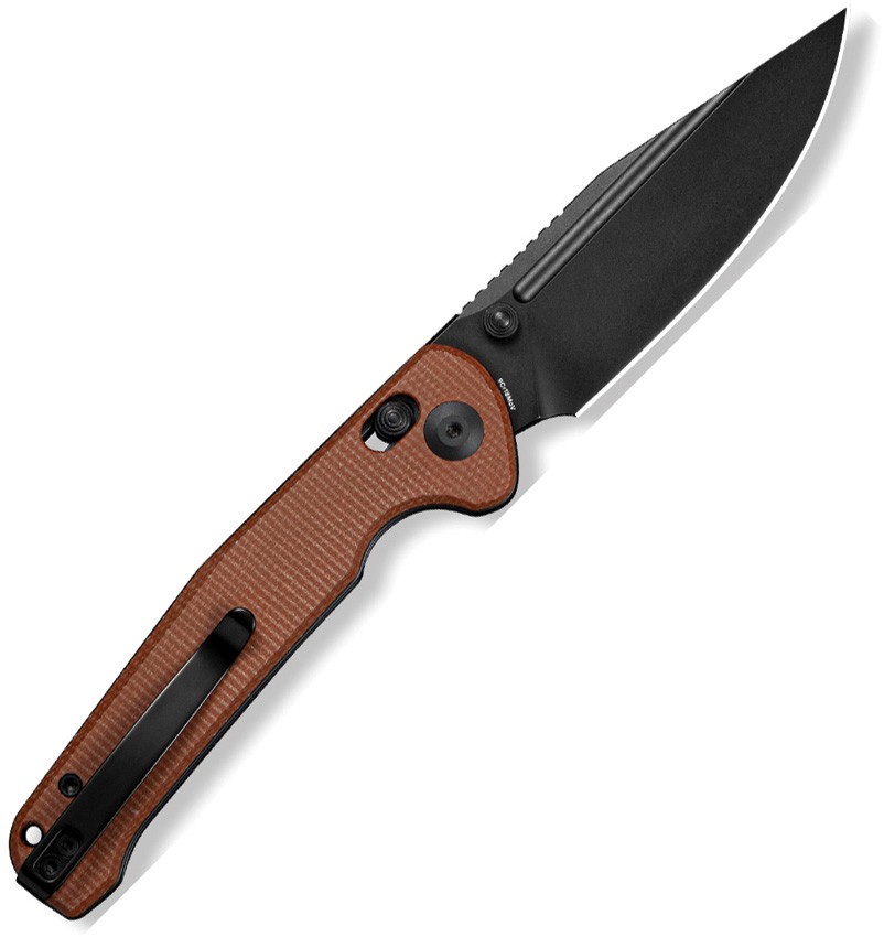 Sencut Glenspar Crossbar Lock Brn S25046-3 9Cr18Mov Black Micarta Folding Knife