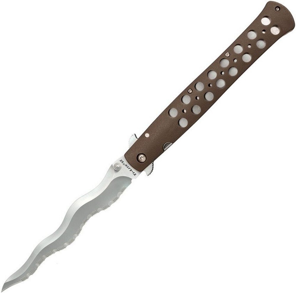 Cold Steel Ti-Lite Liner Folding Knife Steel Blade Green Zy-Ex Handle CS-26SXK6S