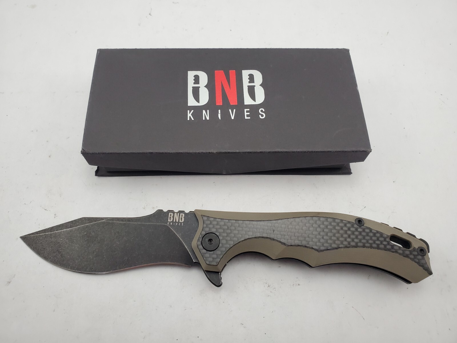 BucknBear BNB8008DC EDC Diesel 3.6″ Blade Folding Knife Carbon Fiber