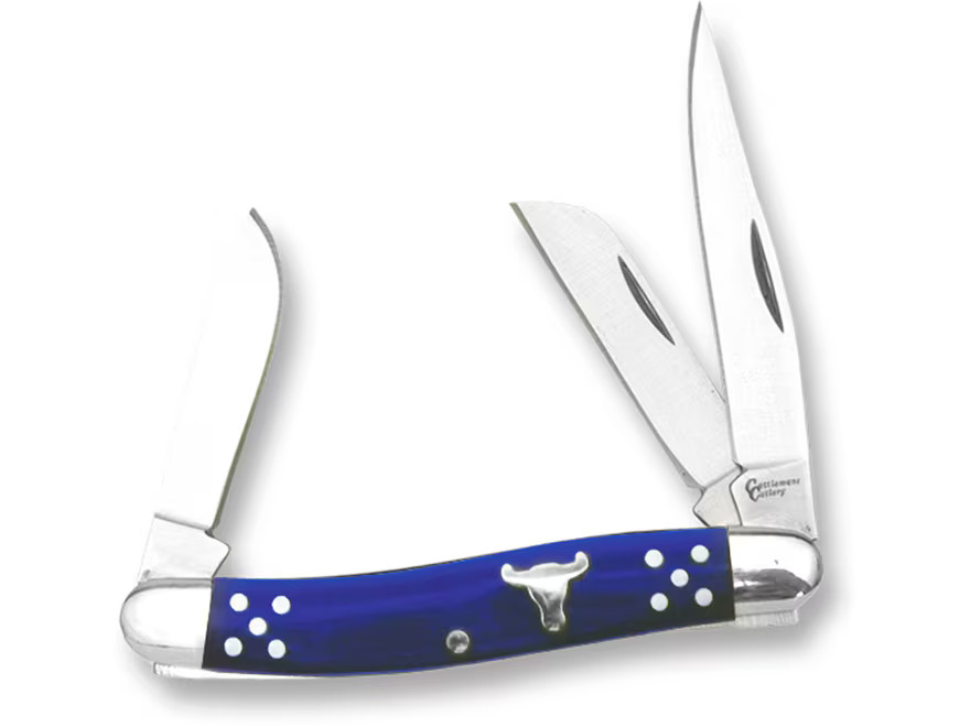 American Buffalo Knife & Tool Cattleman Stockman Pocket Knife 2.5″ Clip Point