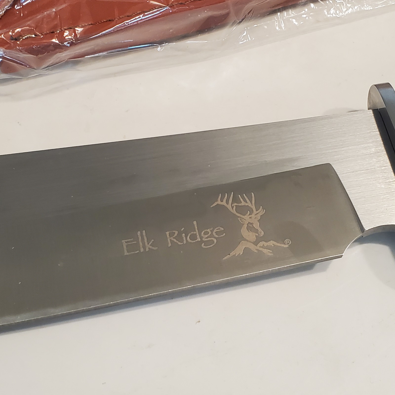 NEW Elk Ridge ER-438-SO Fixed Blade 8.75″ / 14″ Bowie Knife Leather Sheath *READ