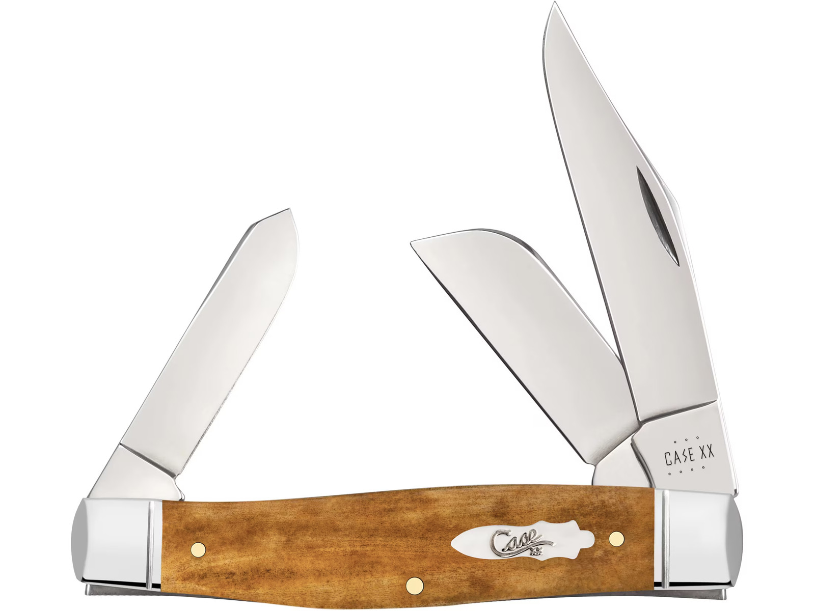 Case Large Stockman Pocket Knife 3.3″ Clip, Sheepfoot and Spey Tru-Sharp Mirror