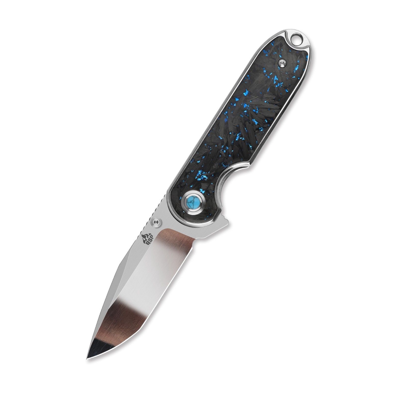 QSP Nebula Liner Lock Pocket Knife 14C28N Mirror Polish Blade Collectible EDC