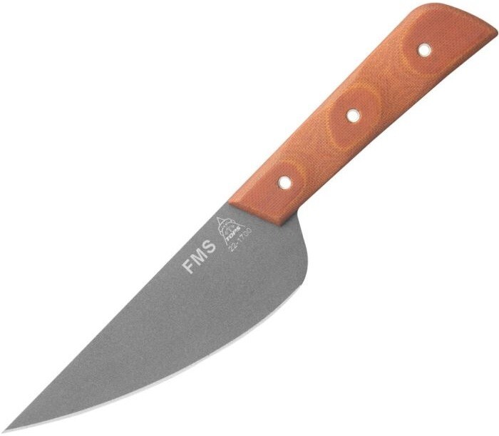 TOPS Frog Market Special Fixed Knife 5.25″ 1095HC Steel Blade Micarta Handle