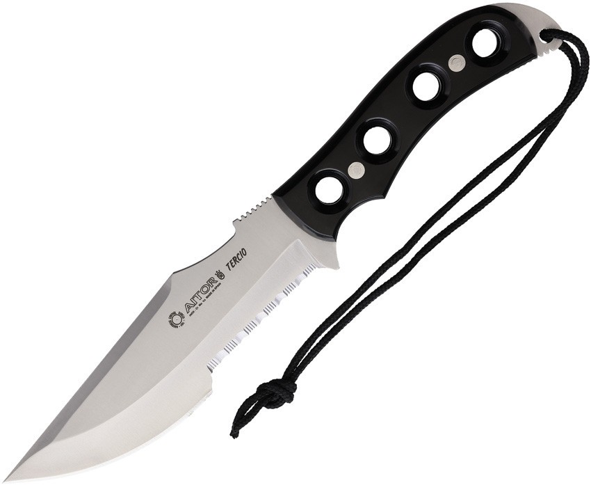 Aitor Tercio 5.75″ Stainless Black Wood Fixed Knife 16103