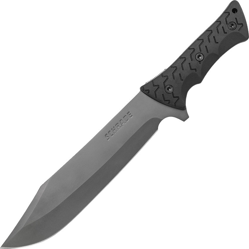 Schrade LeROY Fixed Blade SCHF45 10.38″ 8Cr13MoV Black Nylon Fixed Blade Knife