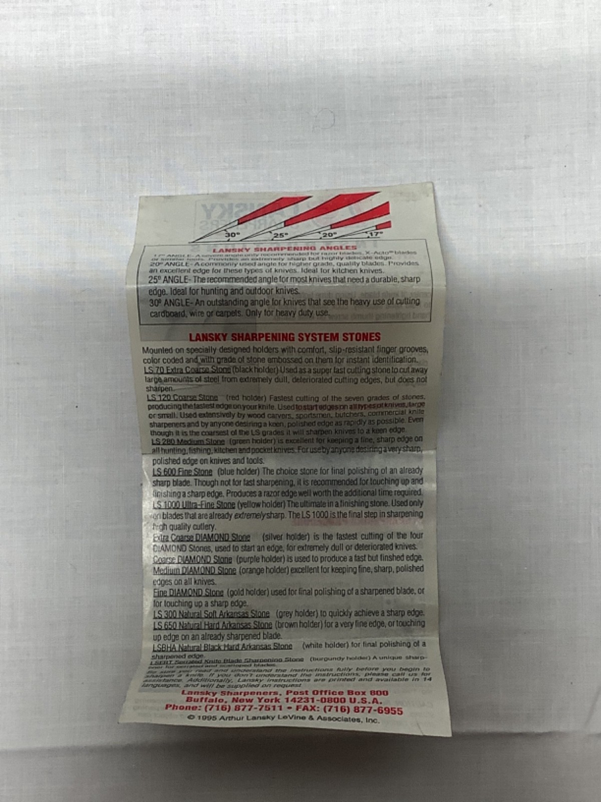 Lansky Knife Sharpening System Kit w/ Case, Guide Rods & Sharpening Oil Vtg 1995