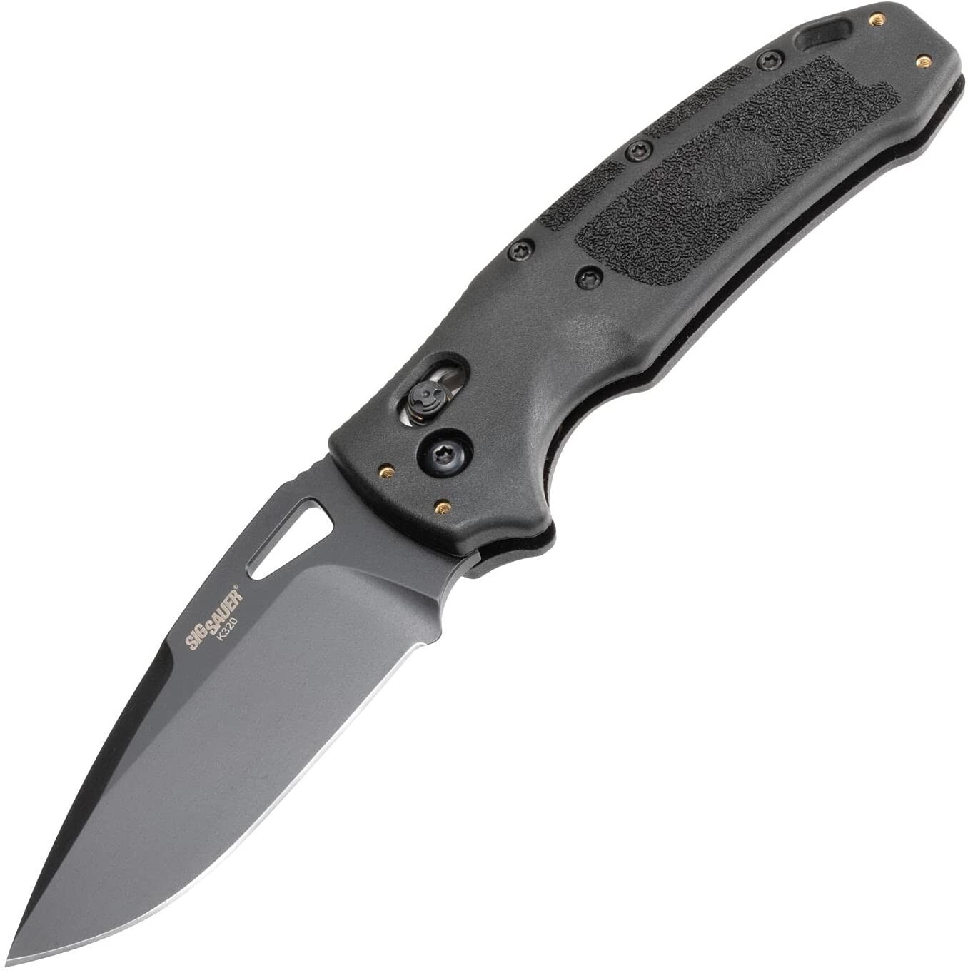 Hogue Sig Sauer K320 Nitron ABLE Lock S30V Drop Point Knife Blade, Black – 36370