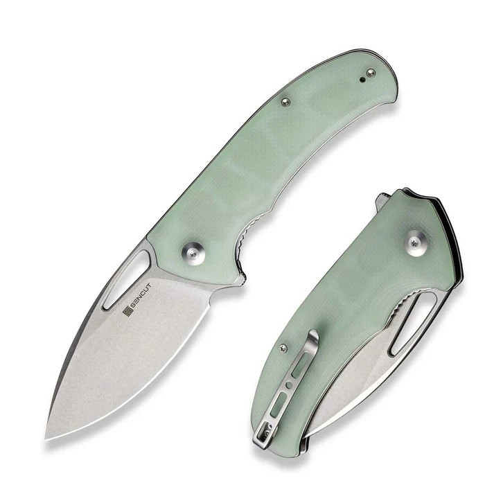 SENCUT S23014-2 Phantara Flipper/Thumb Hole Folding Knife 3.70″ Satin 9Cr18MoV