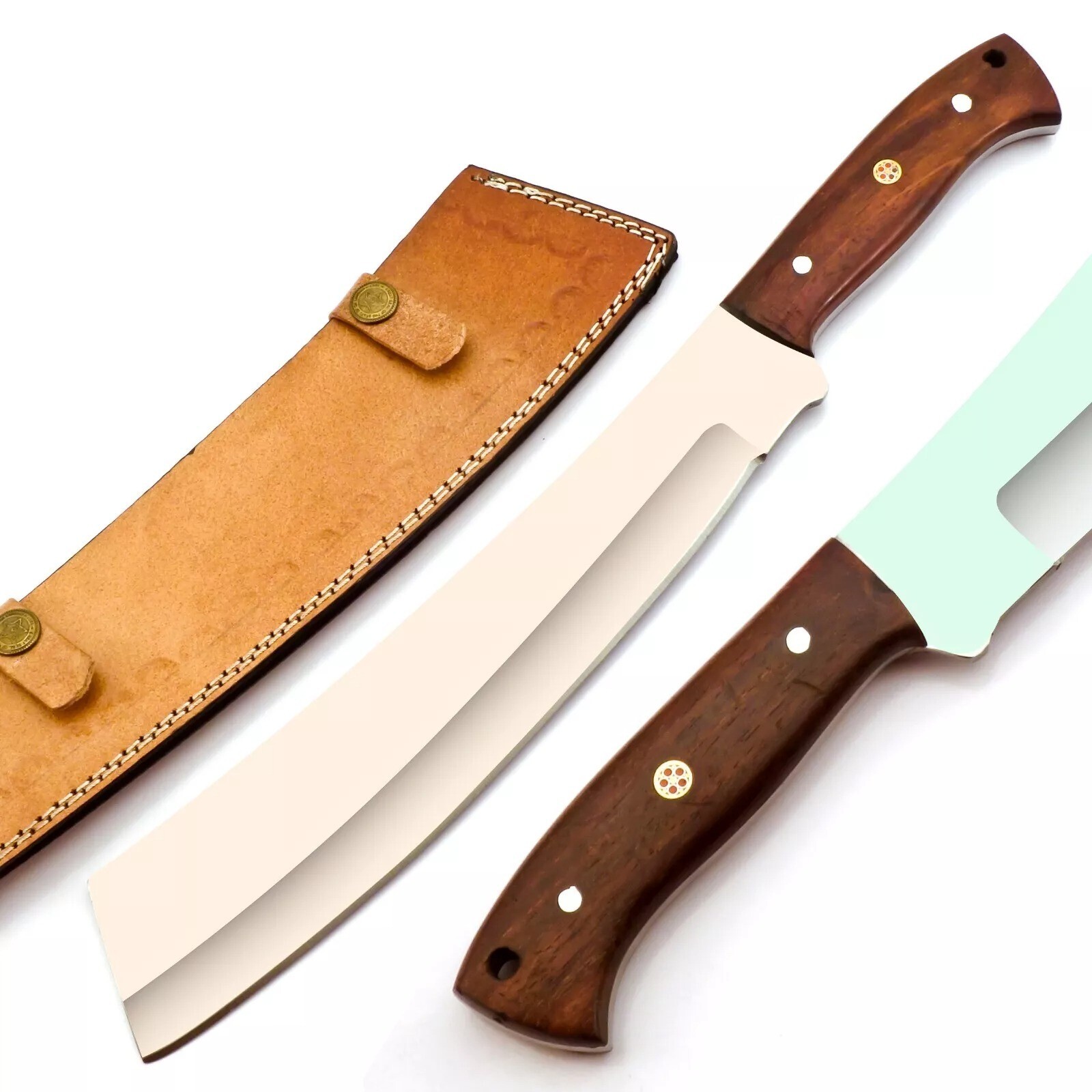15″ Handmade Full Tang Machete – Hunting Knife, Carbon Steel Blade Rosewood