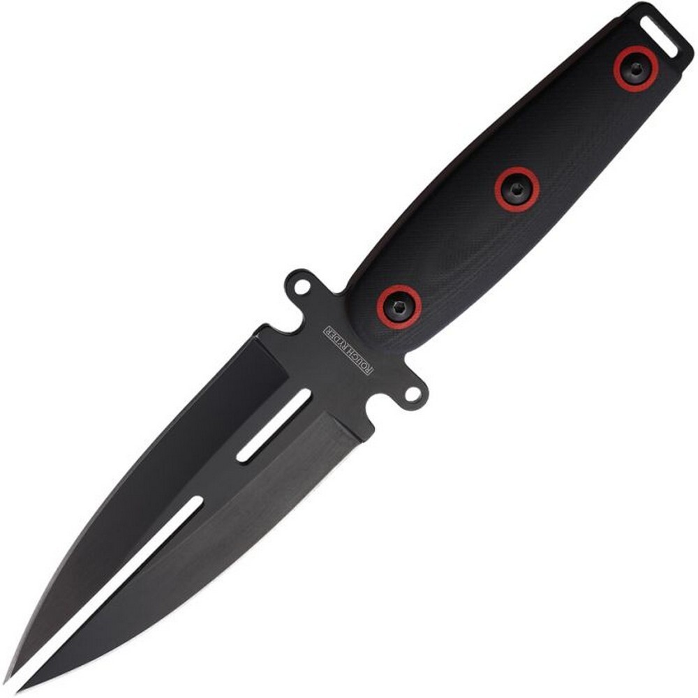 Rough Ryder 3Cr13 Steel Full Tang Blade Black-Red G10 Handle Boot Knife – RR2395